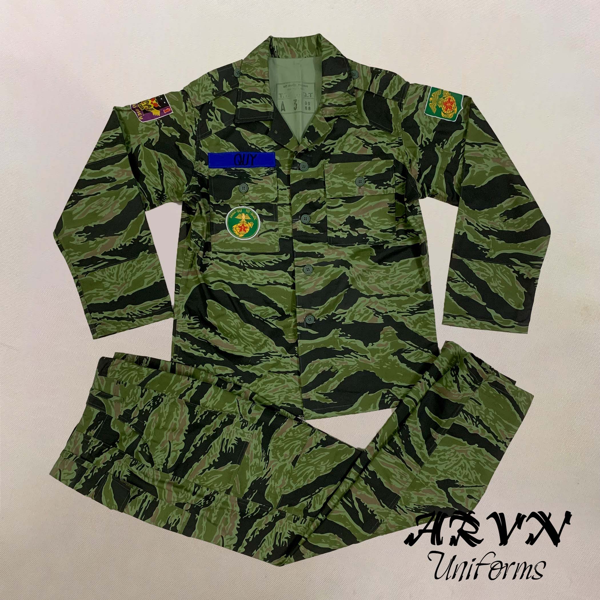 Khaki cotton Tiger Stripe Seawave 1968 - Image 2