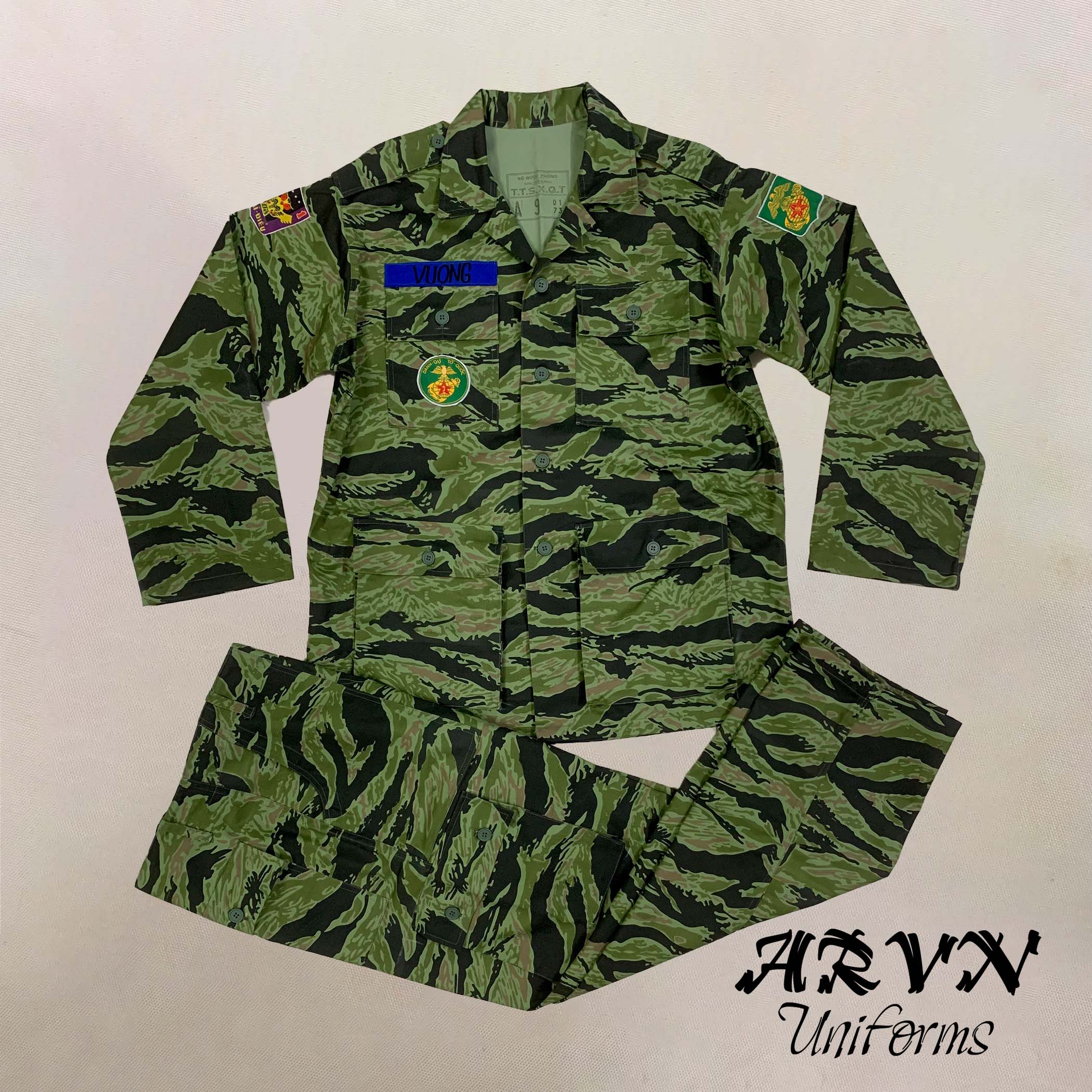 Khaki cotton Tiger Stripe Seawave 1968